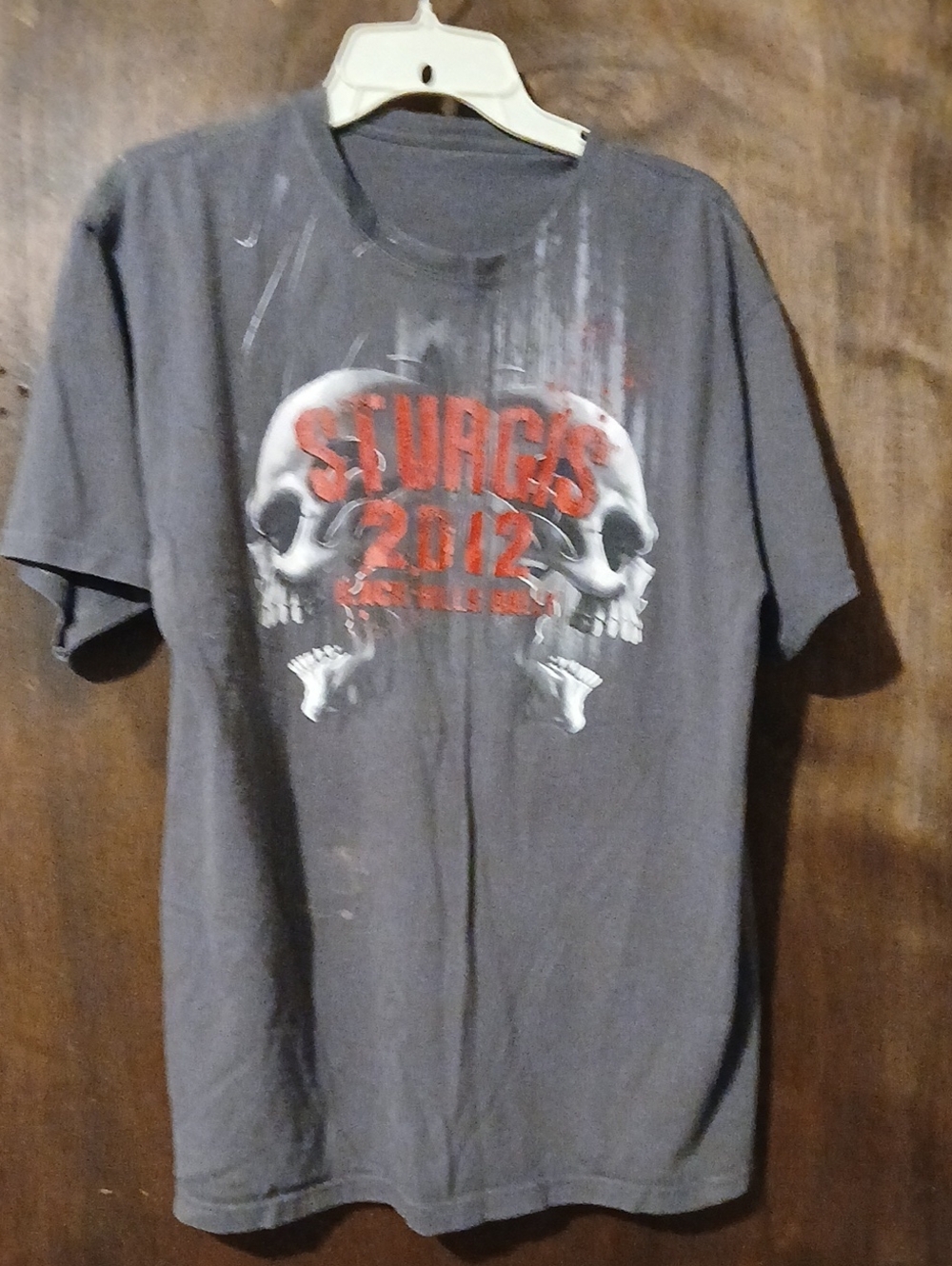Harley-Davidson Sturgis Gray T-Shirt with Red Skull Graphic